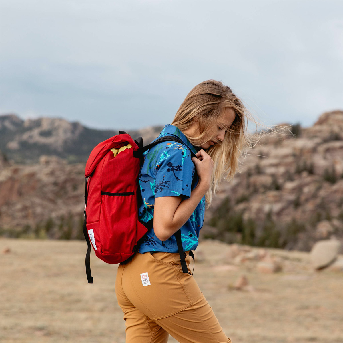 Topo Designs Y-Pack Red, incredibly robust and lightweight backpack