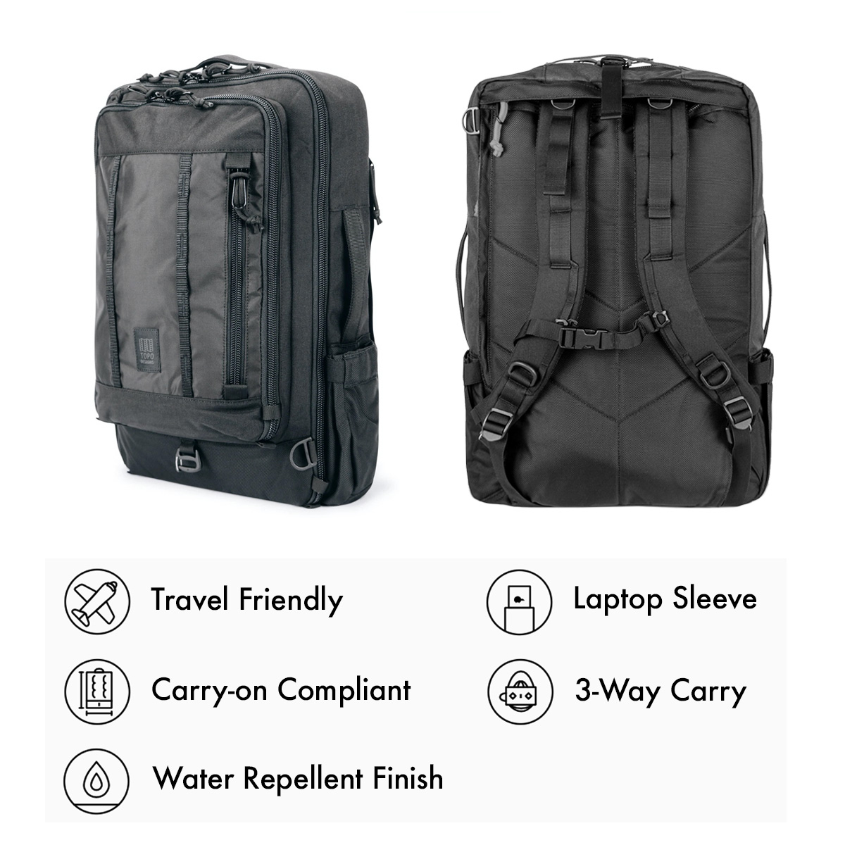 Topo Designs Global Travel Bag 30L Black, the-most-versatile-travel-bag