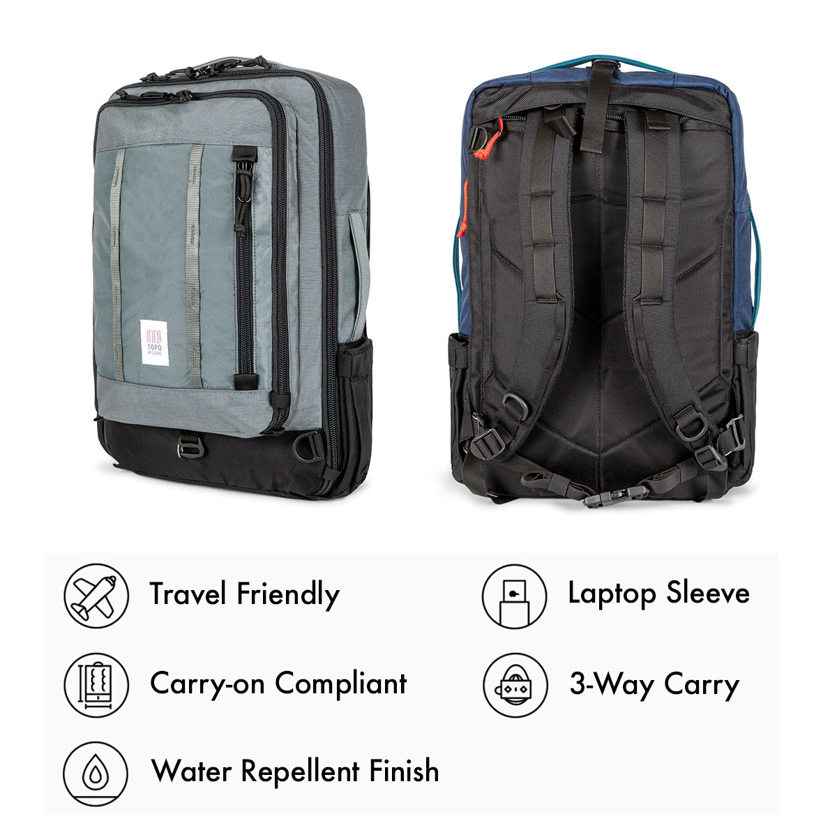 Topo Designs Global Travel Bag 30L Charcoal, the-most-versatile-travel-bag