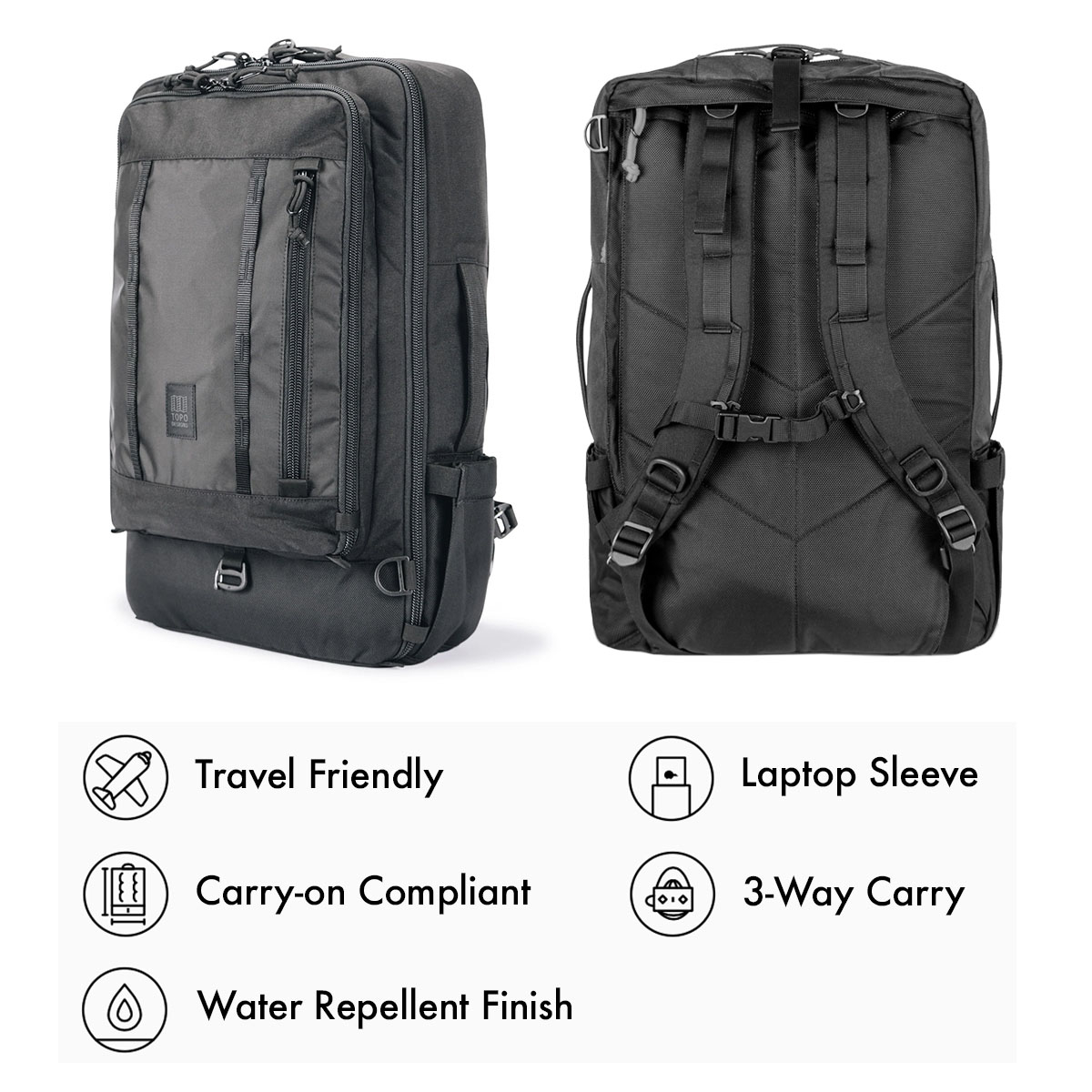 Topo Designs Global Travel Bag 40L Black the-most-versatile-travel-bag