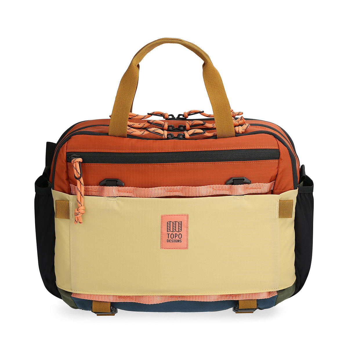 Topo Designs Mountain Cross Bag Clay/Hemp, ideale sling bag in messengerstijl voor dagelijks gebruik en nog veel meer