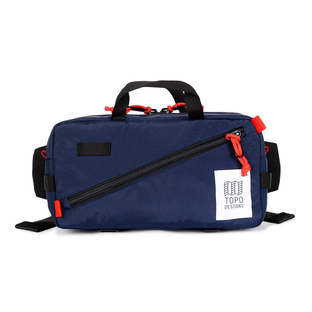 Topo Designs Quick Pack Navy, can be slung over your shoulder or worn around your waist, fanny pack style