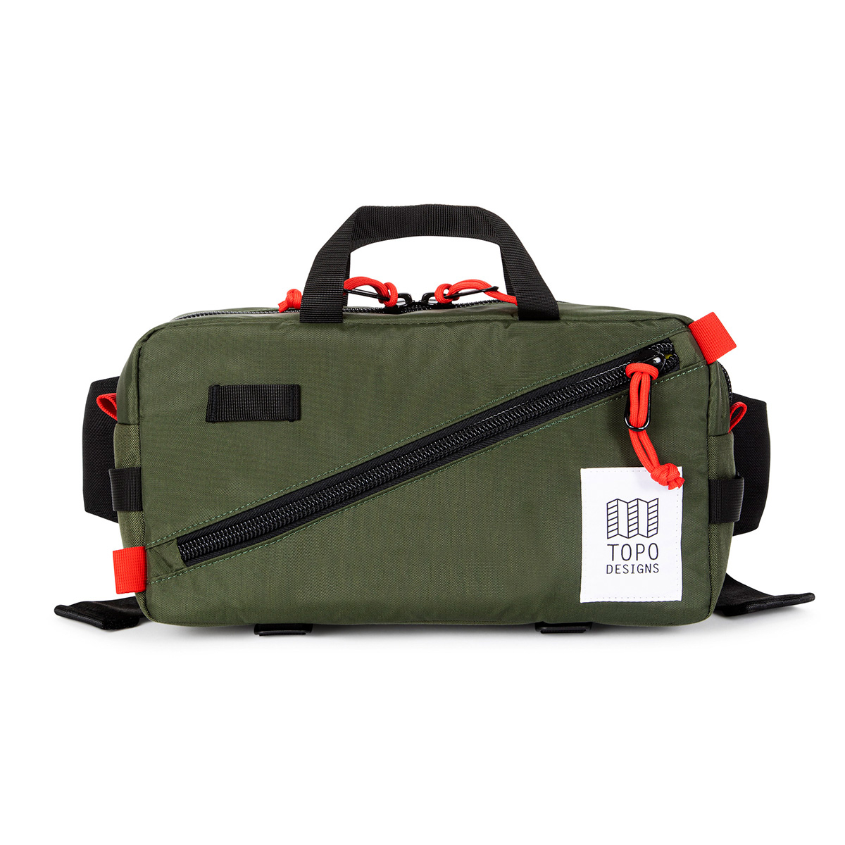 Topo Designs Quick Pack Olive, can be slung over your shoulder or worn around your waist, fanny pack style