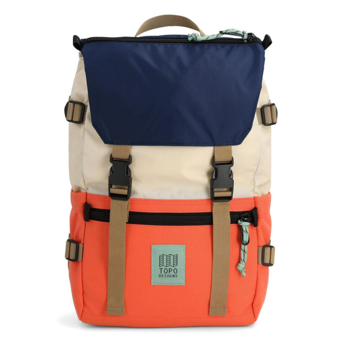 Topo Designs Rover Pack Classic Almond/Emberglow, timeless backpack with great functionalities