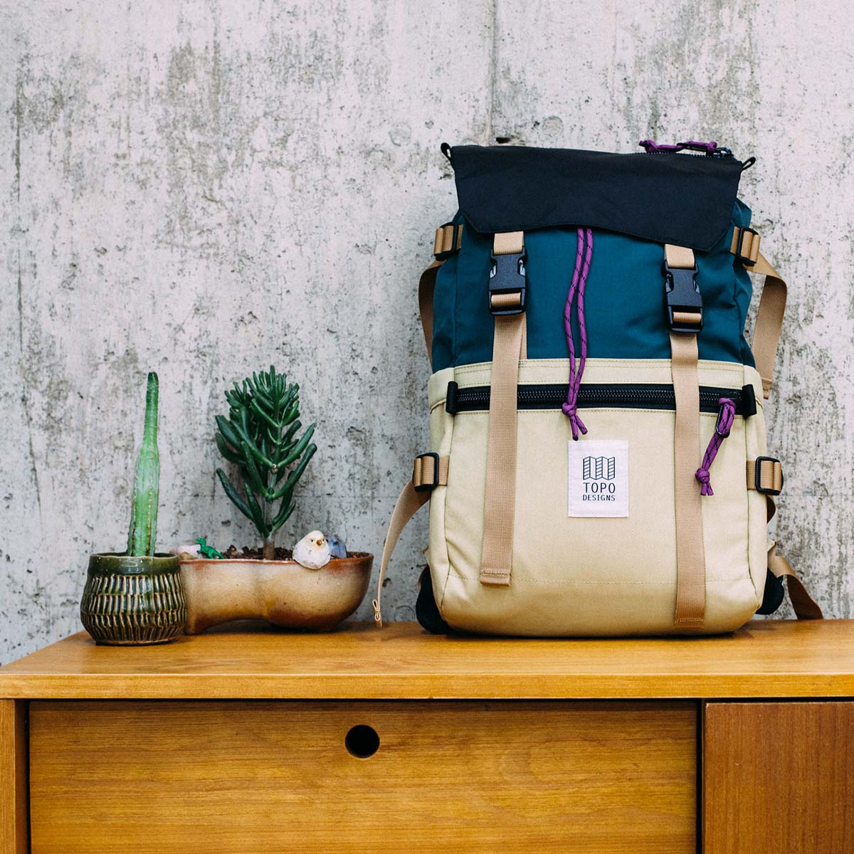 Topo Designs Rover Pack Classic Hemp/Botanic Green, sterke, moderne en tijdloze rugzak