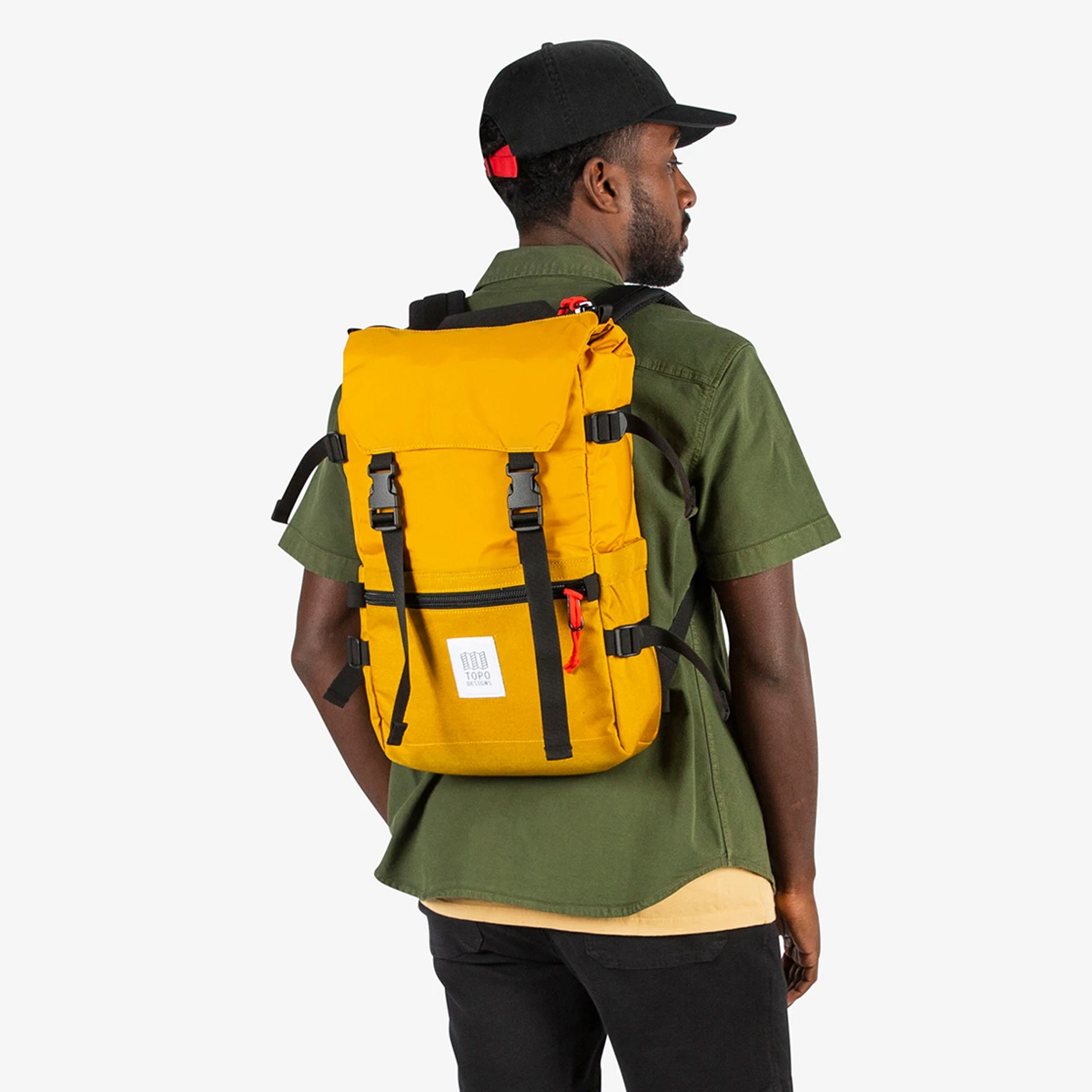 Topo Designs Rover Pack Classic Mustard, duurzame, lichtgewicht en waterbestendige rugzak voor dagelijks gebruik