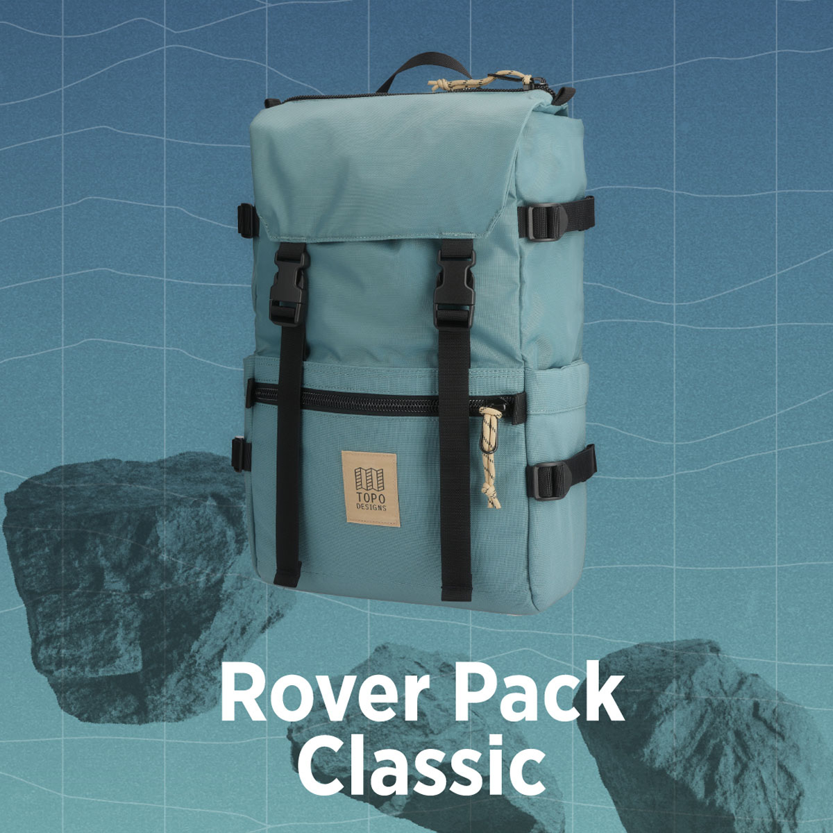 Topo Designs Rover Pack Classic Sea Pine, de ultieme rugzak voor dagelijks gebruik