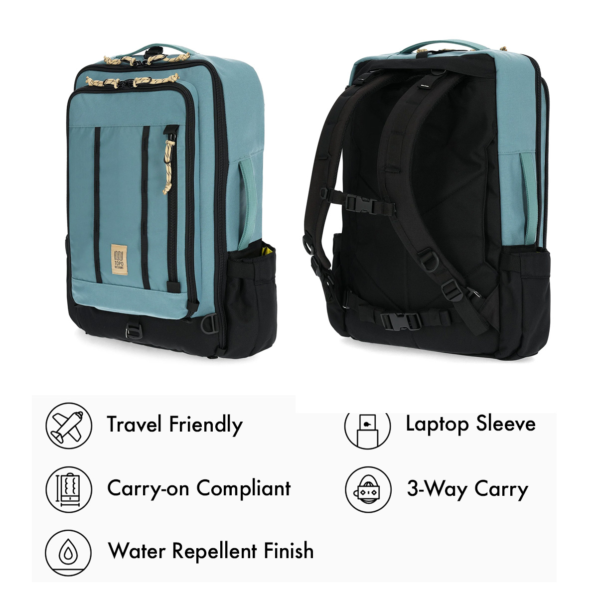 Topo Designs Global Travel Bag 40L Sea Pine the-most-versatile-travel-bag