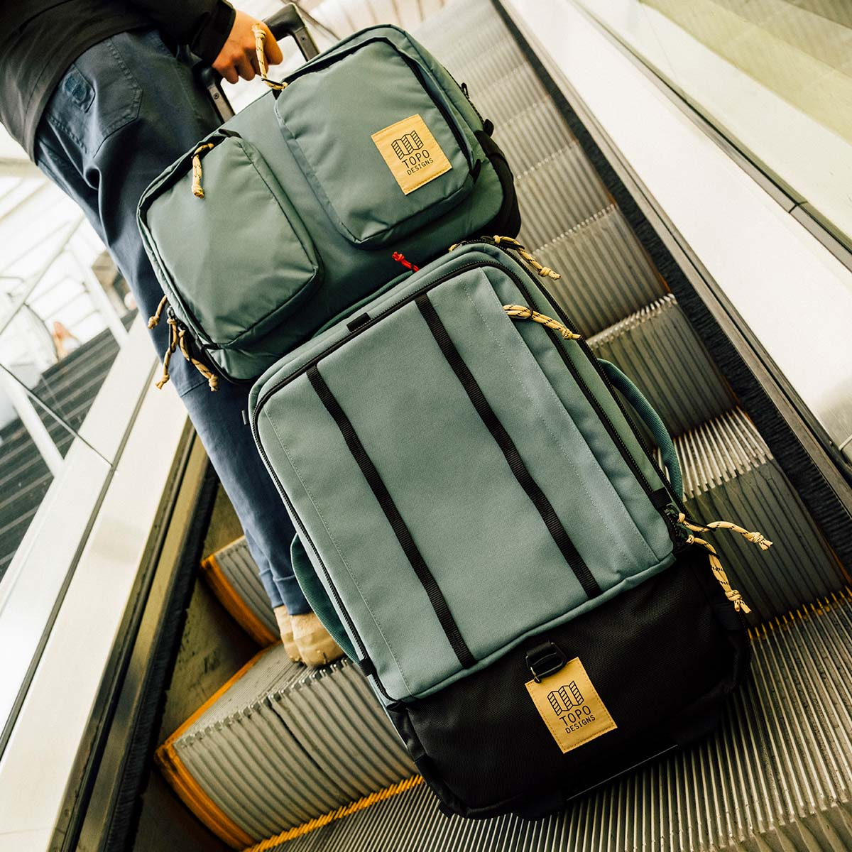 Topo Designs Global Travel Bag Roller Sea Pine, gemaakt om zo gemakkelijk mogelijk te reizen
