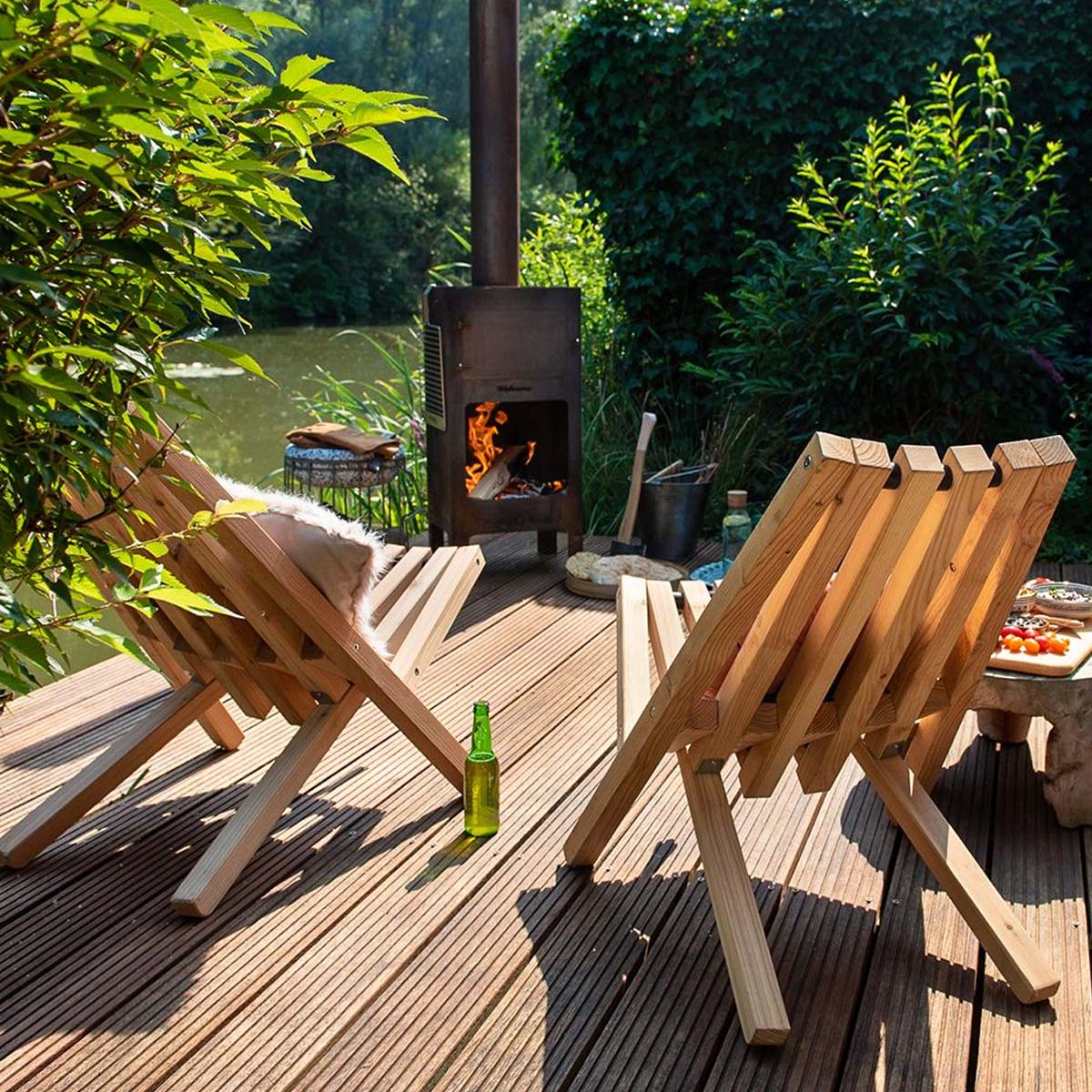 Weltevree Fieldchair, Tuinstoel hout lounge